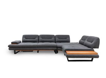Designer Corner sofa L-shape Luxury Gray Furniture for Living room Living landscape